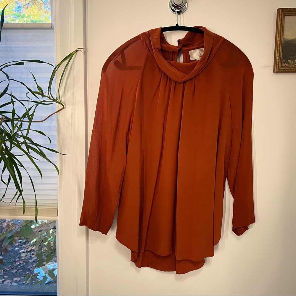 Wilfred Le Fou silk Rust Women's Top size medium